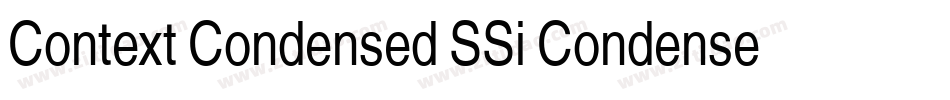 Context Condensed SSi Condensed字体转换